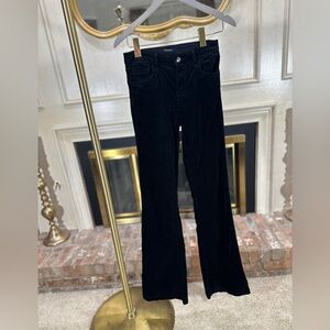 J Brand Maria Velvet High Rise Flare Pants – Black – Size 25 – Stretch – 27x35.5